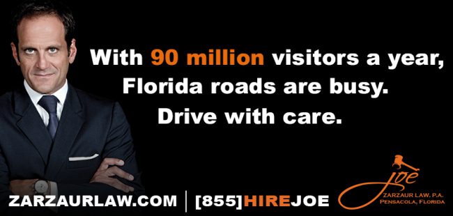 Car Accident Lawyer Joe Zarzaur reminds drivers to drive carefully on the roads of Florida. 