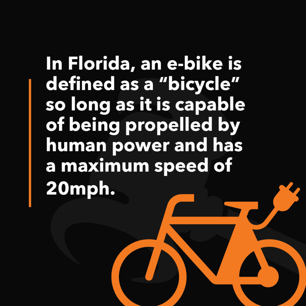 Florida Law Related to EBikes. Zarzaur Law, P.A.